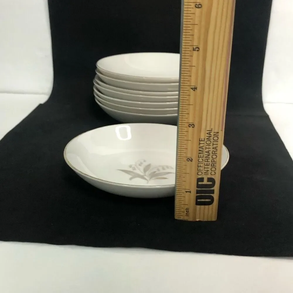 kaysons golden rhapsody fine‎ china dessert bowl 5.5 inches bellflowers